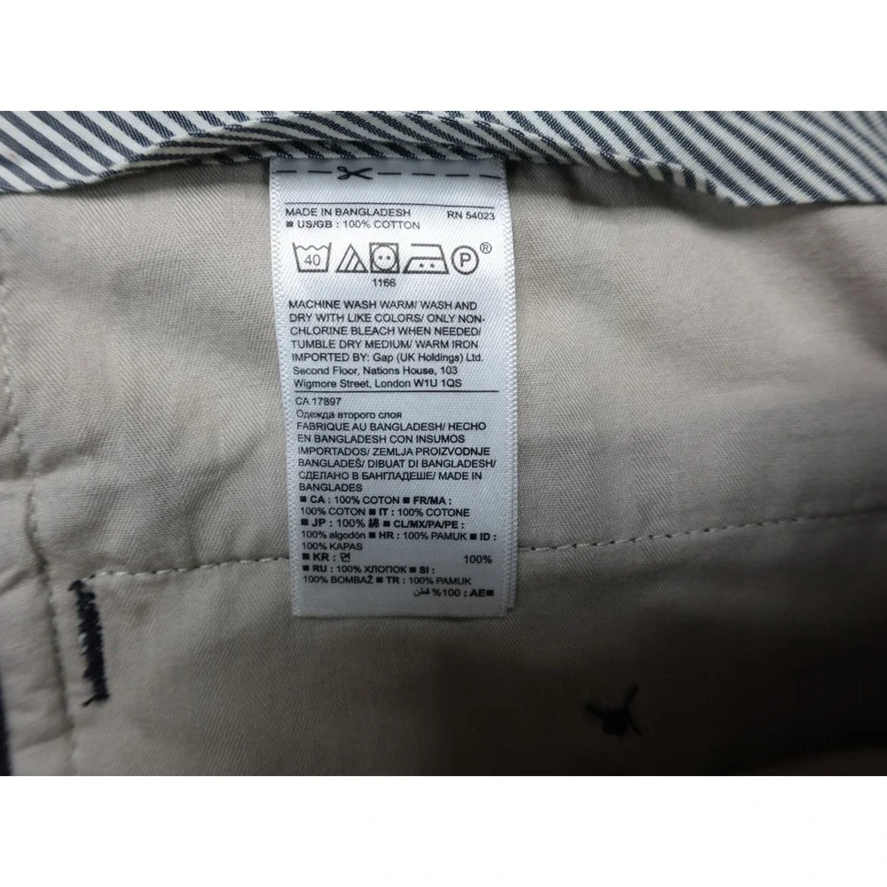 Banana Republic Mens Aiden Chino Pants 35x30‎ Navy Blue Slim Fit 100% Cotton